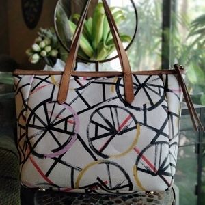 Fossil Bicycle Print Sydney Shopper